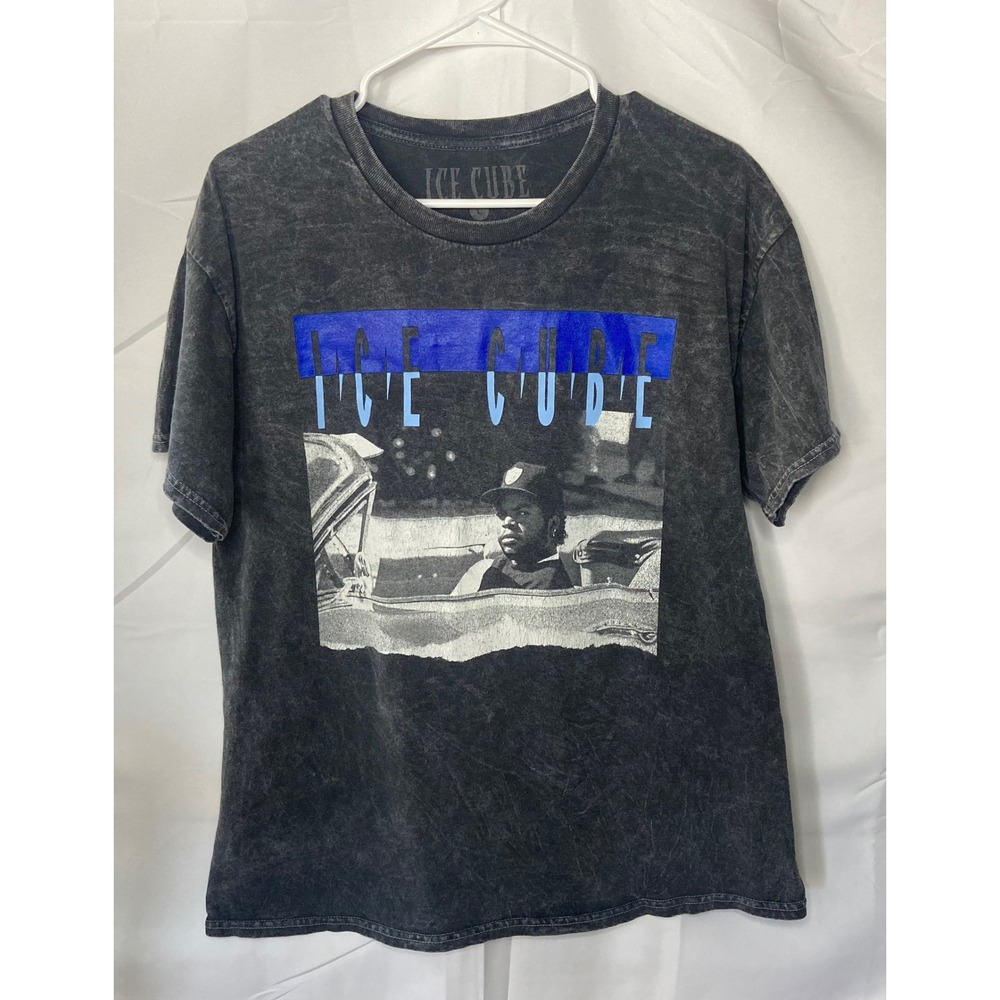 Ice Cube Mens Graphic‎ T-Shirt Acid Wash Black Lowrider Hip Hop Tee Large - Picture 7 of 8